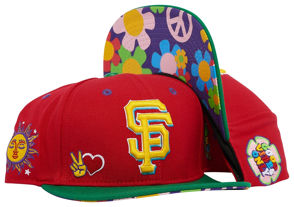 Pro Standard Pro Standard Giants Peace & Love Snapback Hat - Adult Red Size One Size