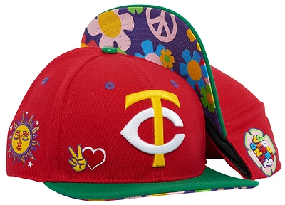 Pro Standard Pro Standard Twins Peace & Love Snapback Hat - Adult Red Size One Size