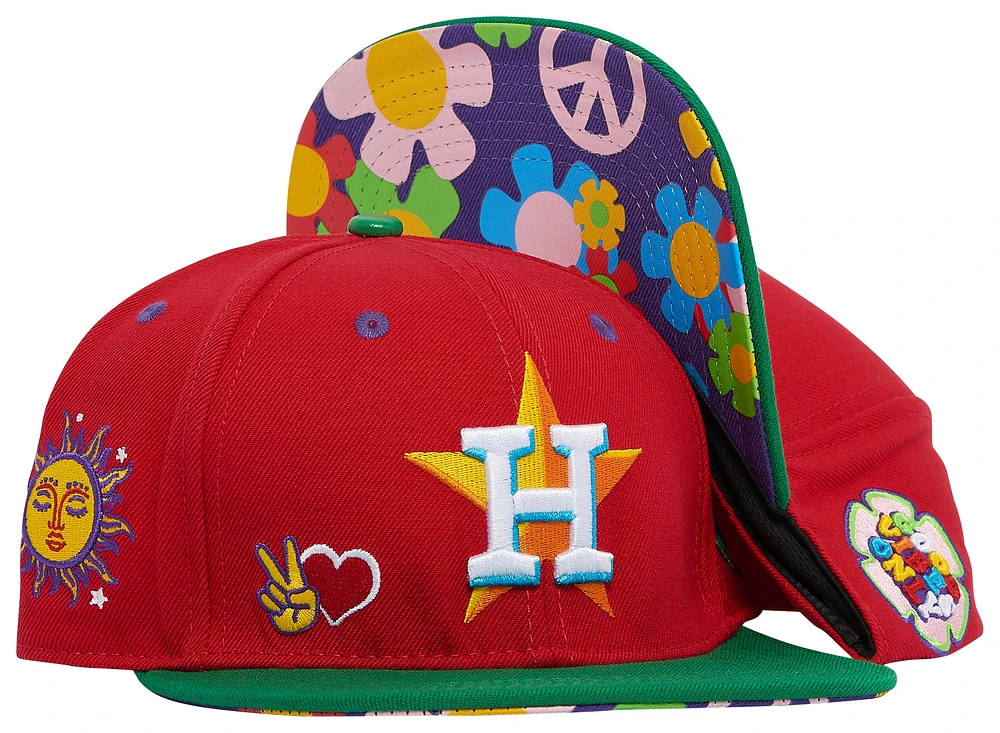 Pro Standard Astros Peace & Love Snapback Hat - Adult