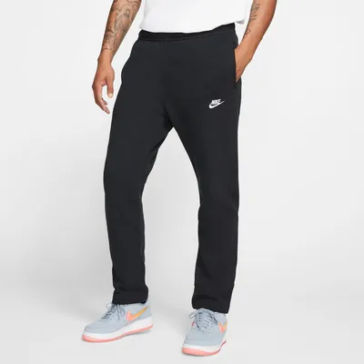 Nike Mens Nike Open Hem Club Pants - Mens White/Black Size XXL