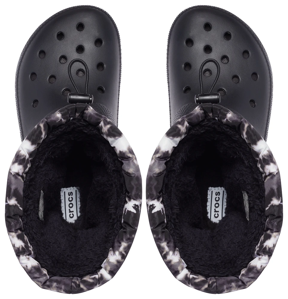 Crocs Mens Crocs Classic Lined Neo Puff Boots - Mens Black/Black Size 11.0