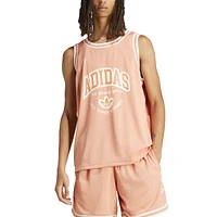 adidas Originals Mens Varsity Tank Top - Beige/Pink