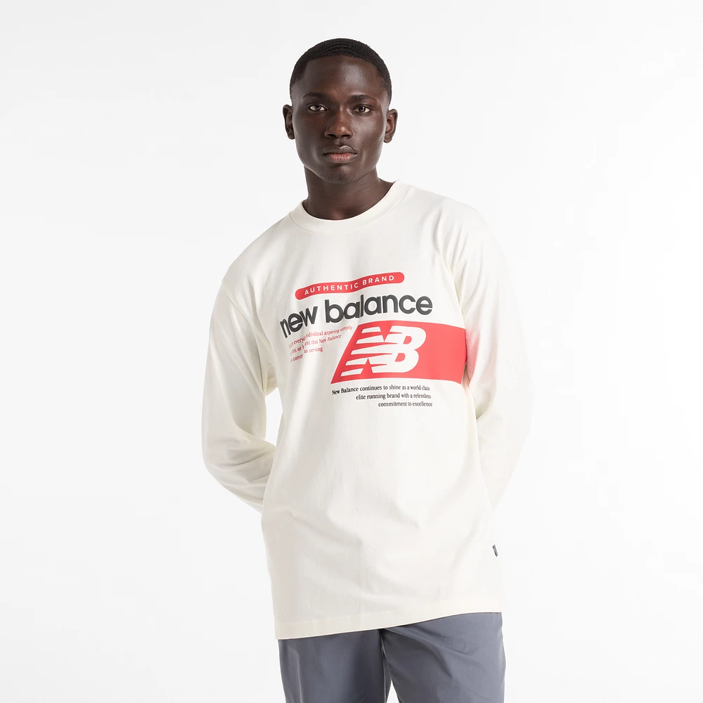 New Balance Haut à manches longues Relaxed Player Athletics - Pour hommes