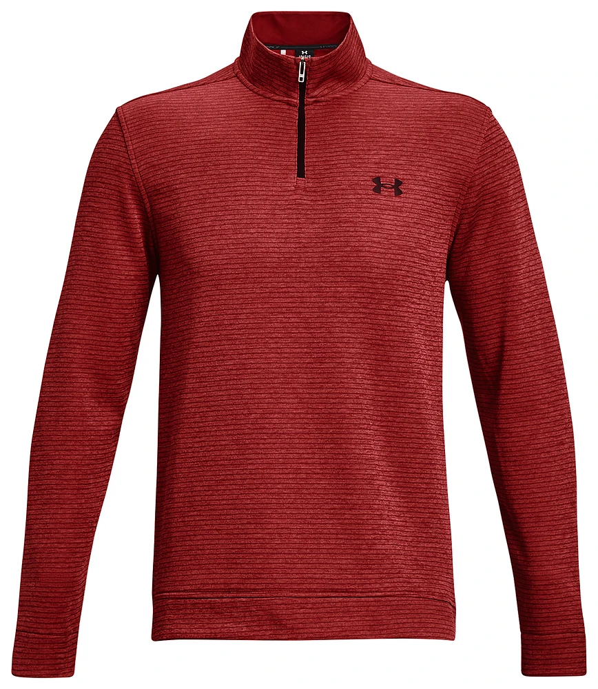 Under Armour Mens Storm Sweater Fleece QZ - Stadium Red/ Black