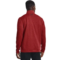 Under Armour Mens Storm Sweater Fleece QZ - Stadium Red/ Black