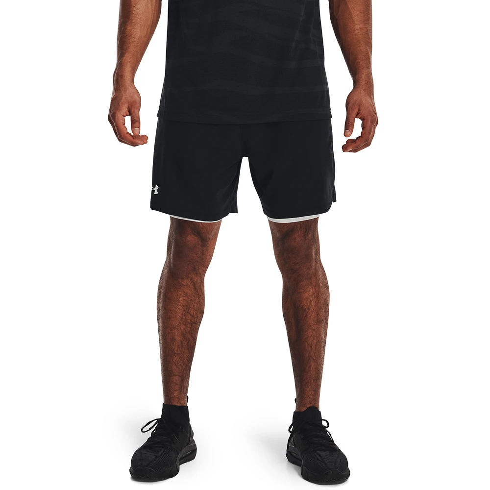 Under Armour Mens Vanish Woven Shorts With Heat Gear - Black/Black
