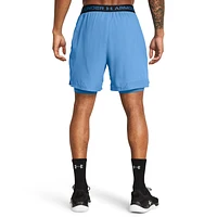 Under Armour Mens Under Armour Vanish Woven Shorts With Heat Gear - Mens Black/Photon Blue/Viral Blue Size 3XL