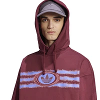 adidas Originals Mens 90s Archive Graphic Hoodie - Blue/Maroon