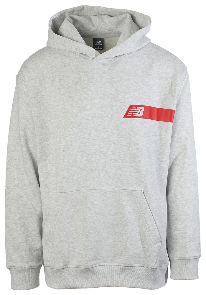 New Balance Mens Athletics French Terry Relaxed Player Hoodie - Ash Heather