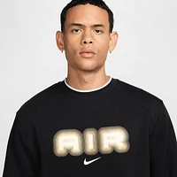 Nike Mens NSW SW Air Fleece Crew - Black/White/Gold