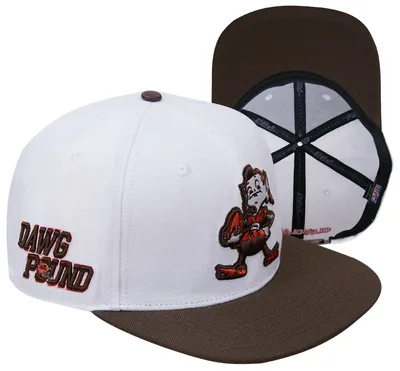 Pro Standard Browns Multi Logo Wool Snapback Hat - Men's