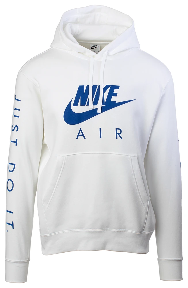 Nike Mens Nike Just Do It Hoodie - Mens White/Game Royal Size S