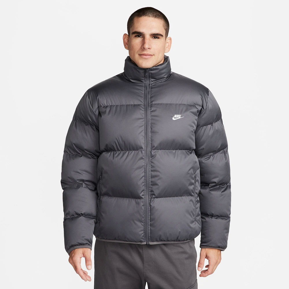 Nike Mens Thermore Fill Club Puffer Jacket - Iron Grey/White