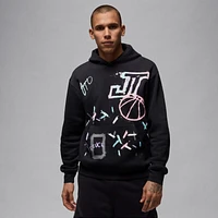 Jordan Mens Tatum Nature Fleece Pullover Hoodie - Black/Multi