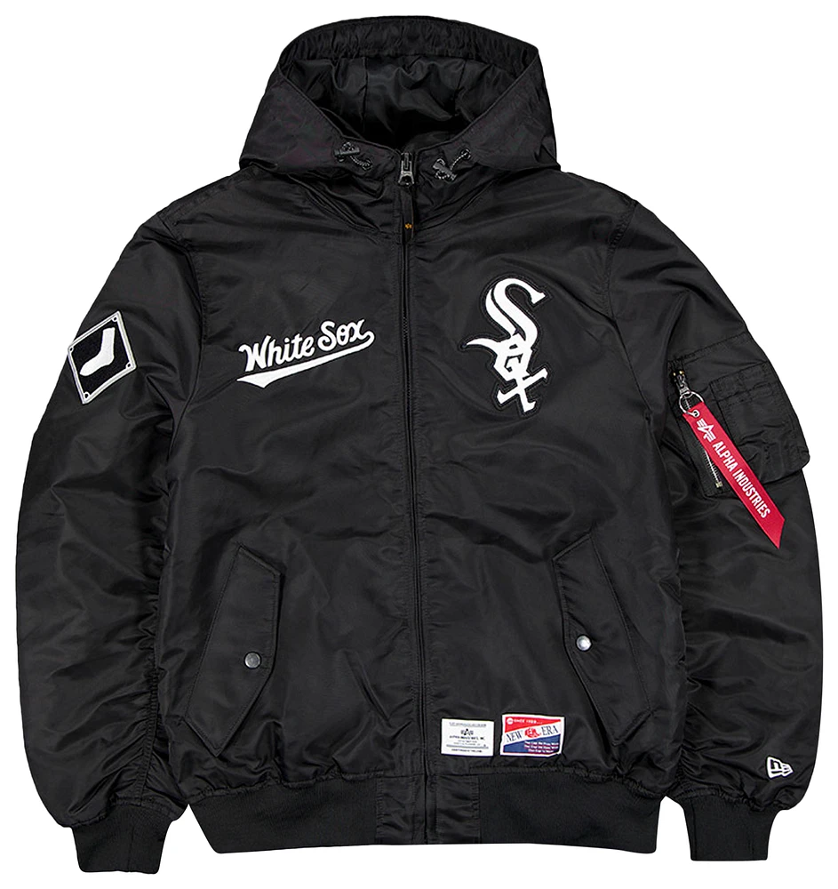 Chicago White Sox New Era Alpha Jacket - Mens Black/Black