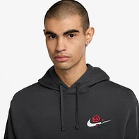 Nike Mens NSW Embossed Rose Club BB Pullover Hoodie - Anthracite/Black/Red