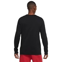 Jordan Mens Jumpman Chimney Long Sleeve T-Shirt - Red/Black