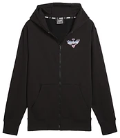 PUMA Mens Melo x Iridescent Hornets Full-Zip Hoodie - Black/Multi