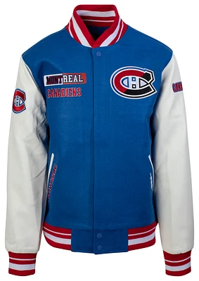 Pro Standard Mens Montreal Canadiens NHL Varsity Jacket - White/Blue