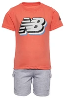 New Balance 3D Logo T-Shirt and Cargo Short Set  - Boys' Preschool
