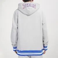 Pro Standard Mens 76ers Crest Emblem Fleece P/O Hoodie - Gray