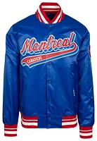 Pro Standard Canadiens Script Tail Satin Jacket  - Men's