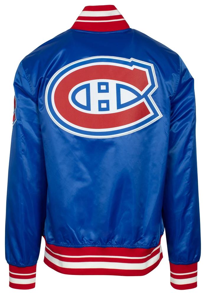 Pro Standard Canadiens Script Tail Satin Jacket  - Men's