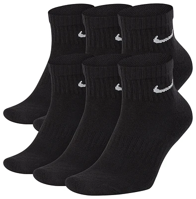 Nike Mens Nike Everyday Cush Ankle 6PR - Mens White/Black Size S
