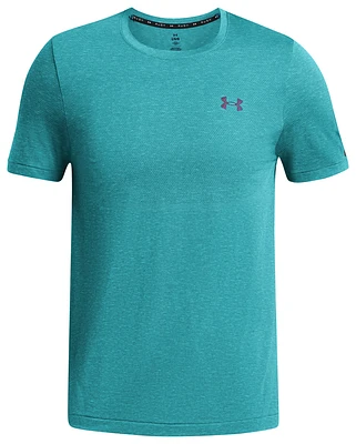 Under Armour Mens Rush Seamless Legacy SS - Circuit Teal/ Black