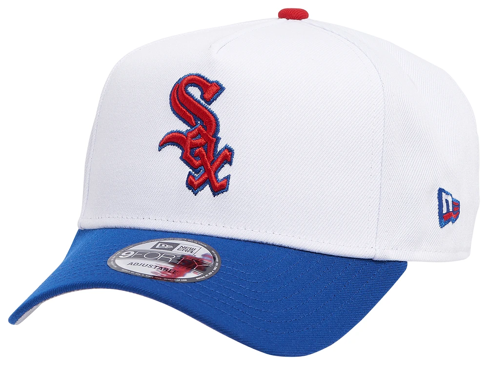 New Era New Era White Sox 9FORTY A-Frame Hat - Adult White/Blue/Red Size One Size