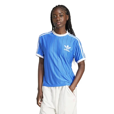 adidas Originals Womens 3 Stripe Pinstripe T-Shirt