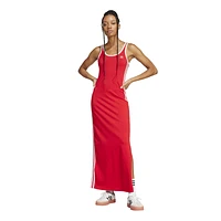 adidas Womens 3 Stripe Tank Dress - Red/White