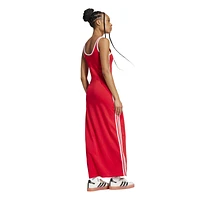 adidas Womens 3 Stripe Tank Dress - Red/White