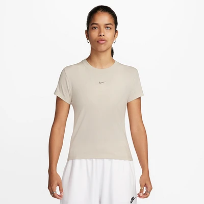 Nike Womens Chill Knit Crop T-Shirt - Lt Orewood/Lt Orewood