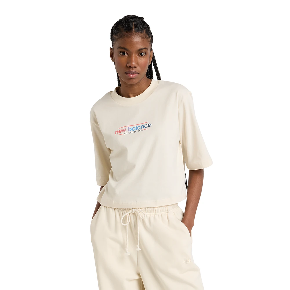 New Balance GFX OS Crop T-Shirt - Women's