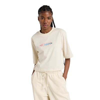 New Balance GFX OS Crop T-Shirt  - Women's