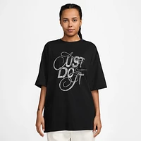 Nike Womens Dance OS T-Shirt - Silver/Black