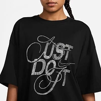 Nike Womens Dance OS T-Shirt - Silver/Black