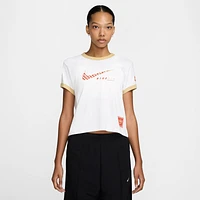 Nike Club Moto Short Sleeve T-Shirt  - Women's