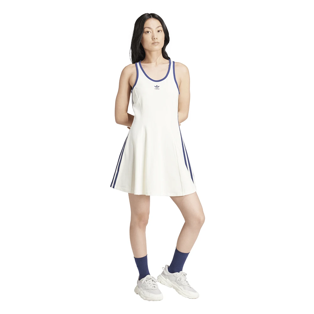 adidas Originals Womens Tank Dress - White/Navy