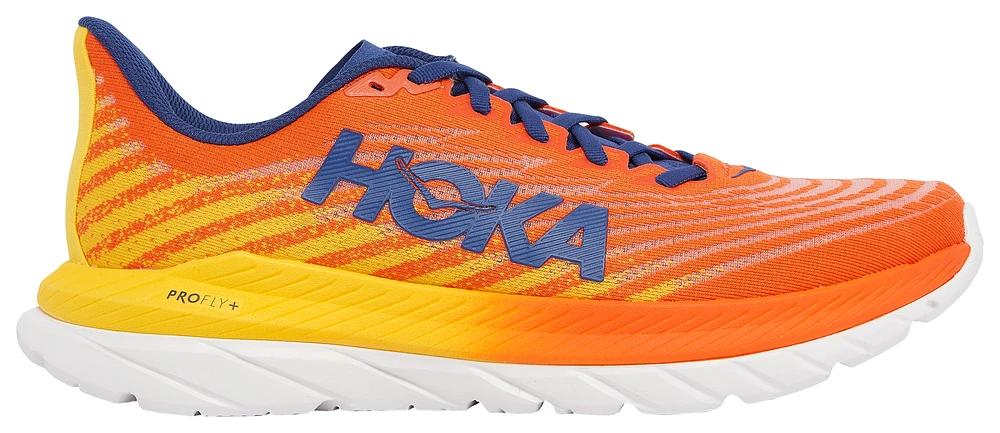 HOKA Mens HOKA Mach 5 - Mens Shoes Flame/Dandelion/Navy Size 07.5