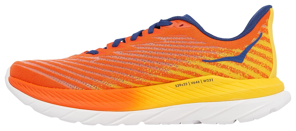 HOKA Mens HOKA Mach 5 - Mens Shoes Flame/Dandelion/Navy Size 07.5