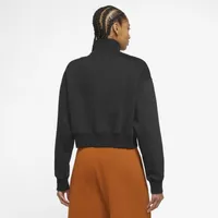 Nike Style Fleece Crop Quarter Zip  - Women's