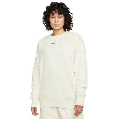 Nike Womens Phoenix OS Fleece Crew - White/Black