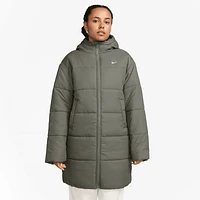 Nike Womens Classic Insulated Parka - Light Army Green/White