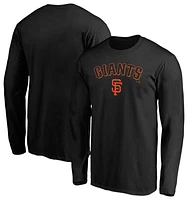 Fanatics Mens Fanatics Giants Logo Lockup Long Sleeve T-Shirt - Mens Black/Black Size L