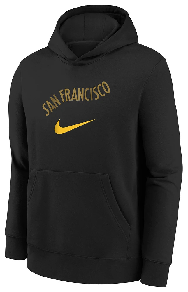 Nike Boys Nike Warriors Club City Edition Pullover Hoodie - Boys' Grade School Multi/Black Size M