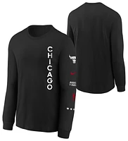 Nike Boys Nike Bulls ES CE Max 90 Long Sleeve T-Shirt - Boys' Grade School Black/Multi Size M