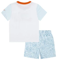 Nike Boys Nike NSW CYOA FT Short Sleeve T-Shirt and Shorts Set - Boys' Toddler Blue/Multi Size 2T