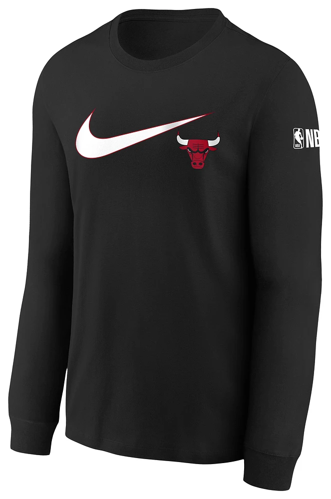 Nike Bulls Essential Swoosh L/S T-Shirt - Boys' Grade School